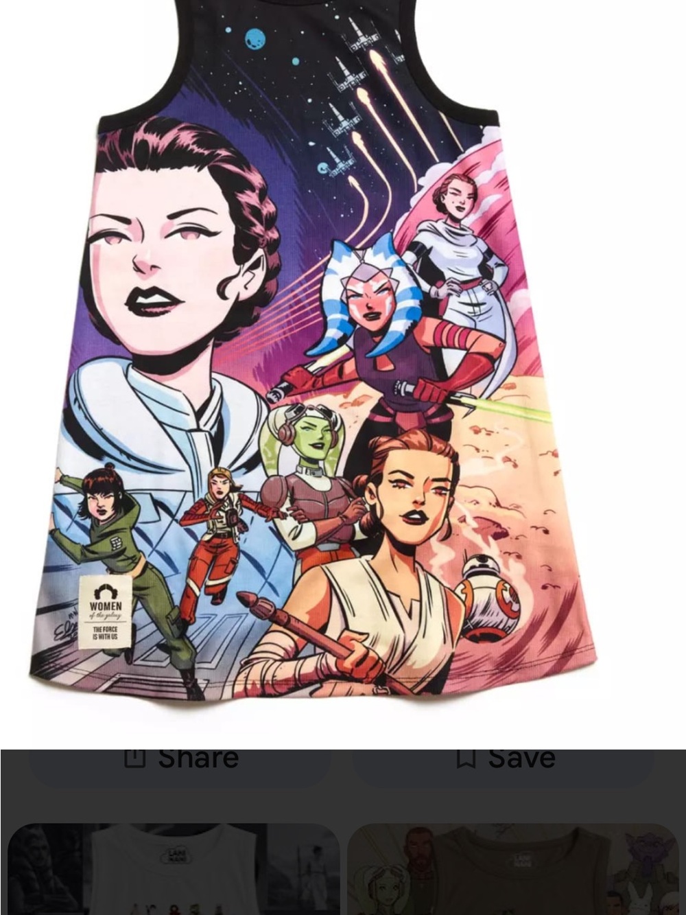 Star Wars Women of the Galaxy Characters Graphic Multicolor tank top